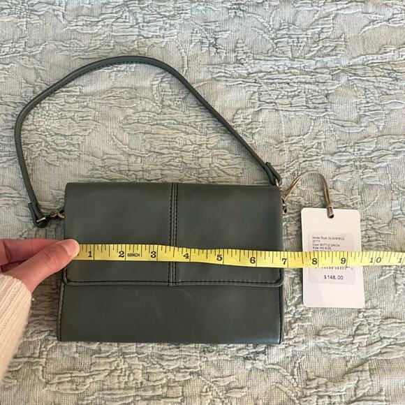 HOBO Jetty Leather Convertible Wallet Clutch Wristlet Bag Bottle Green - Picture 10 of 14